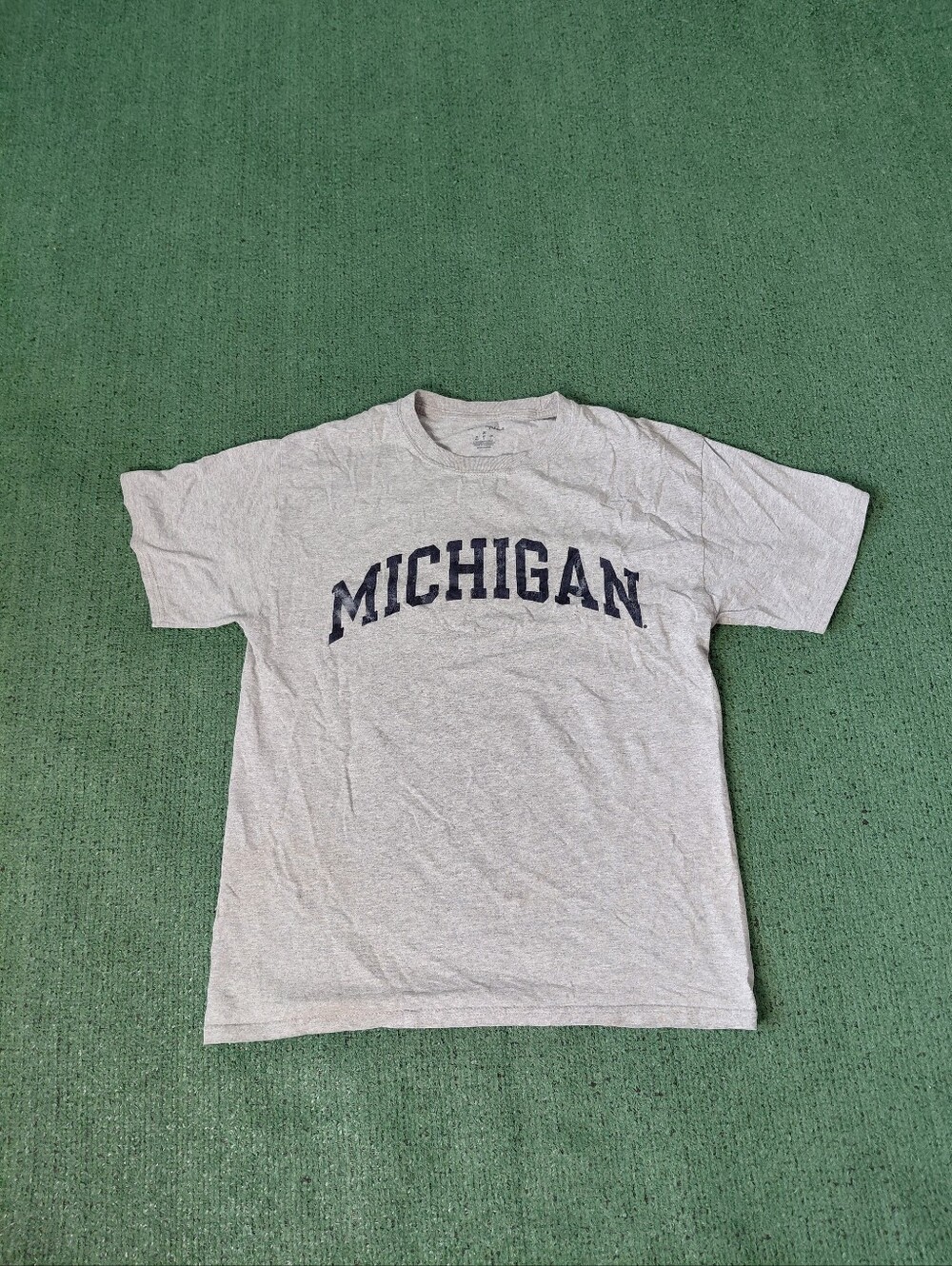 Champion Michigan Lettering Sports Gray T Shirt Sz Medium